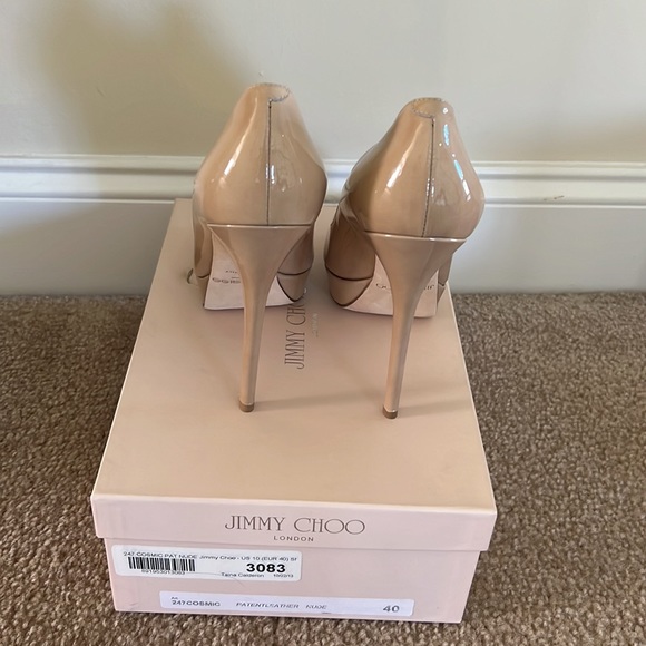 NWT Jimmy Choo Cosmic nude patent heels - Picture 4 of 6